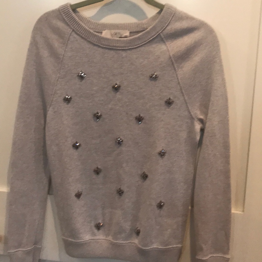 Jeweled Gray Sweater